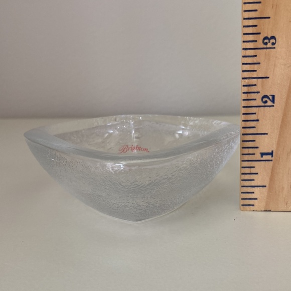 Brighton Heart Shaped Glass Dish Trinket Dish Jewelry Dish Love Valentine - Picture 6 of 7